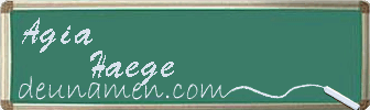 Agia Haege Visitenkarte